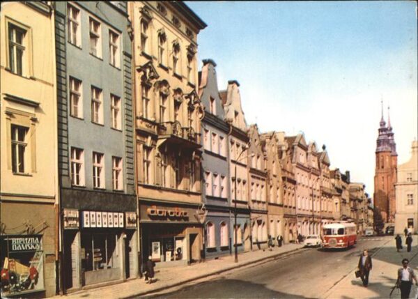 Opole Oppeln Oberschlesien Fragment Rynku Kirche