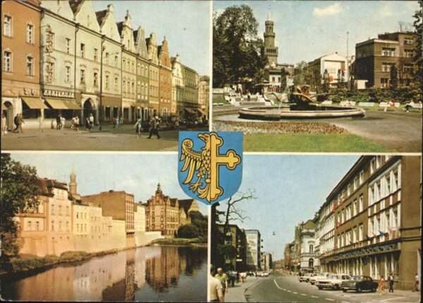 Opole Oppeln Oberschlesien Kamieniczki w Rynku Plac Wolnosci Nad k