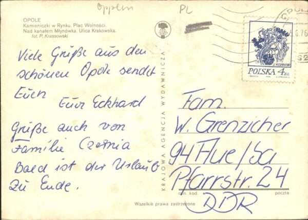 Opole Oppeln Oberschlesien Kamieniczki w Rynku Plac Wolnosci Nad k – Bild 2