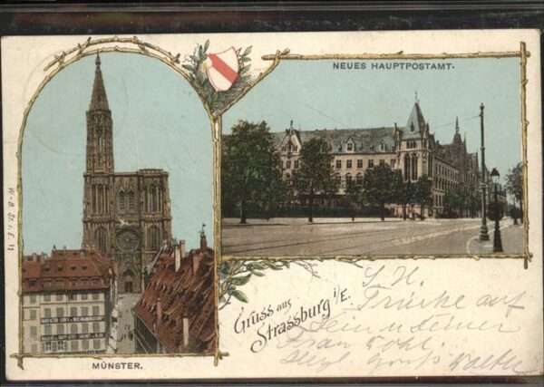 Strassburg Elsass Münster Neues Hauptpostamt