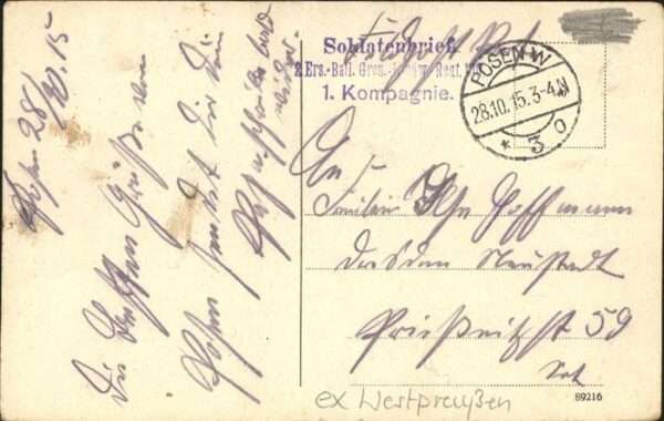 Posen Poznan Partien an der Schlossbrücke und Theate – Bild 2