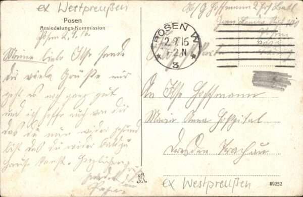 Posen Poznan Ansiedelungs_Kommission Feldpost – Bild 2