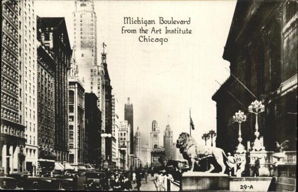 Chicago Illinois Michigan Boulevard from the Art Institu
