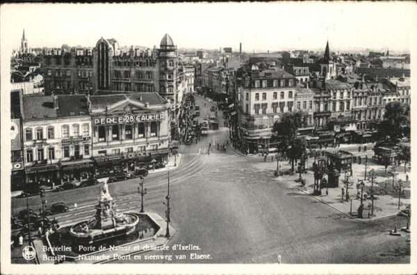 Bruxelles Bruessel Porte de Namur et chausse d Ixelles Den