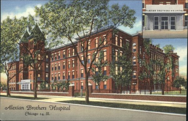 Chicago Illinois Alexian Brothers Hospital Künstlerkarte