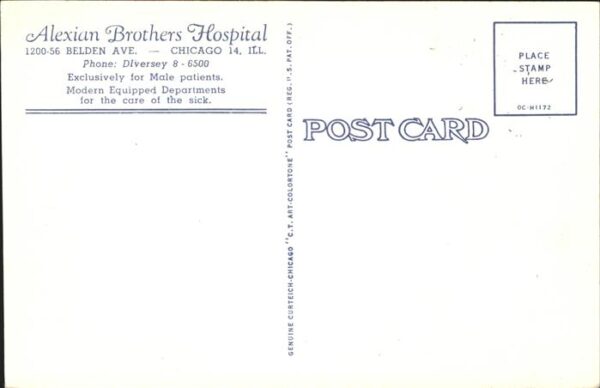 Chicago Illinois Alexian Brothers Hospital Künstlerkarte – Bild 2