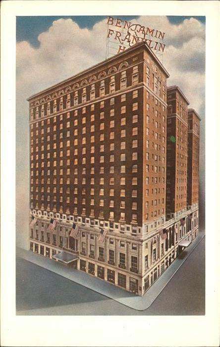 Philadelphia Pennsylvania Benjamin Franklin Hotel Künstlerkarte
