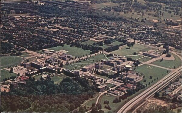 Hamilton Ontario Aerial view of McMaster University