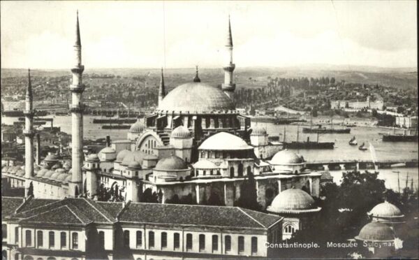 Constantinopel Istanbul Mosquee Suleyman Hafen Schiffe
