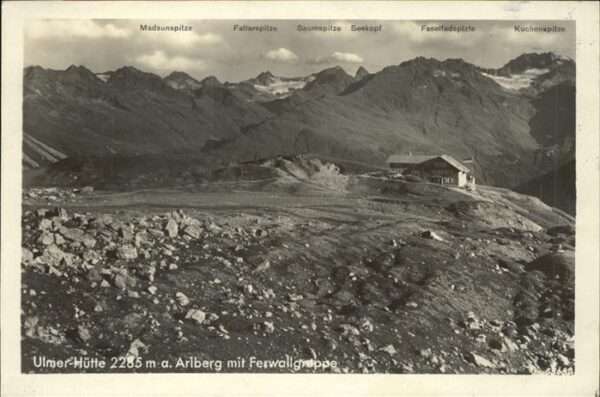 Zuers Vorarlberg Ulmer Hütte am Arlberg mit Ferwallgrupp
