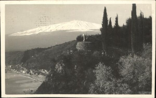Taormina Sizilien Panorama mit Blick auf den Ätna