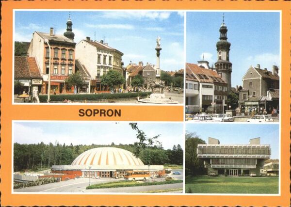 Sopron Oedenburg Teilansichten Säule Feuerturm