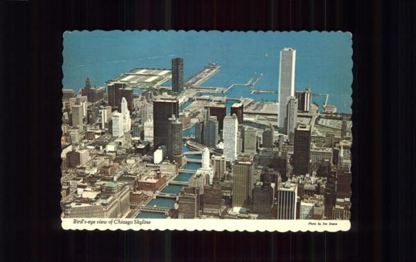 Chicago Illinois Bird s_eye view of Skyline