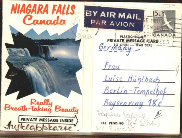 Niagara Falls New York Panorama Fliegeraufnahme Aufklappkarte – Bild 2