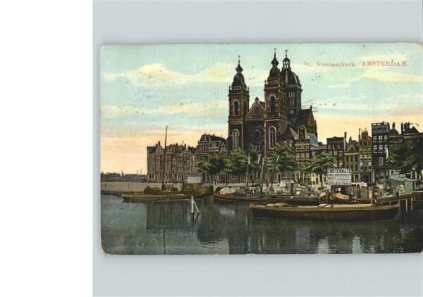 Amsterdam Niederlande St. Nicolaaskerk Kirche Hafen Schiff