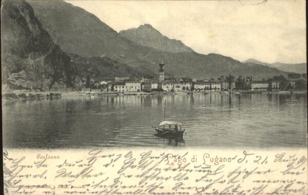 Porlezza Lago di Lugano Panorama Lago di Lugano Boot