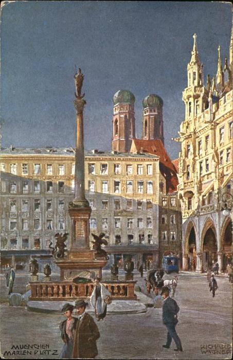 Wagner Richard Kuenstler München Marienplatz