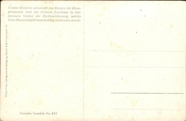 Adel Preussen Kaiserin Grab Deutsche Gemälde No. 843 – Bild 2