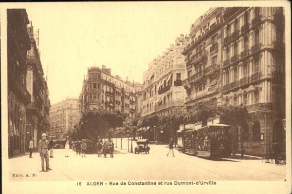 Strassenbahn Alger Rue de Constantine Rue Dumont d_