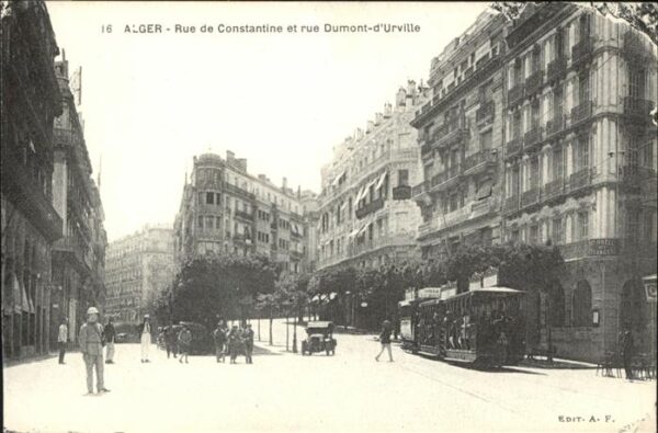 Strassenbahn Alger Rue de Constantine Rue Dumont-d_U