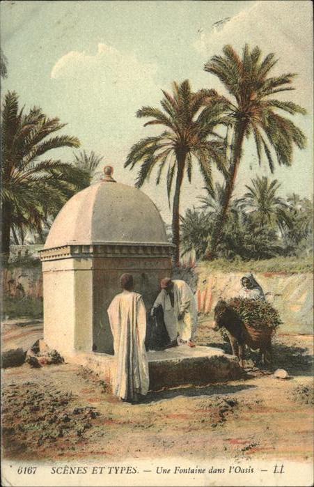 Typen Fontaine dans l'Oasis Esel Alger