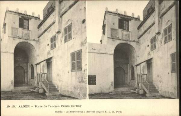 Stereoscopkarte Alger Porte de l'ancien Palais du Dey