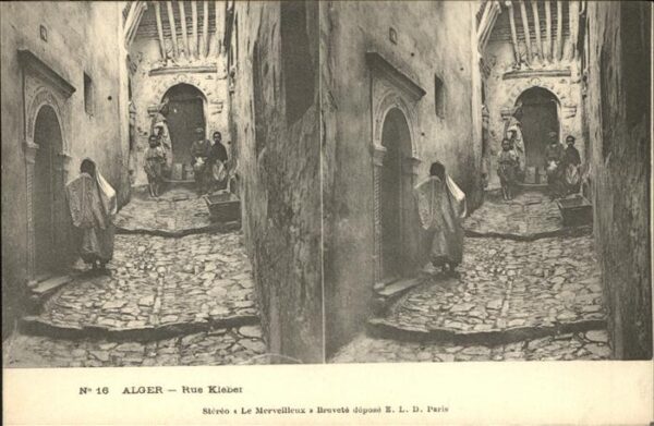 Stereoscopkarte Alger Rue Kleber