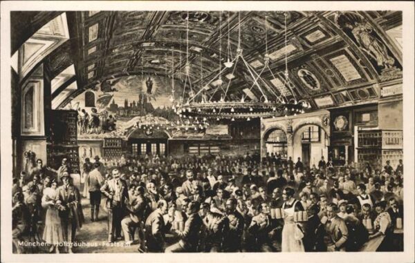 Hofbraeuhaus Muenchen Bier Festsaal A. Lengauer Nr. 182a