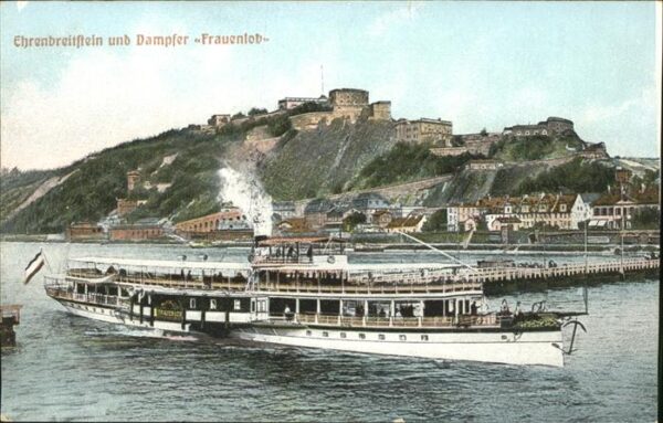 Dampfer Seitenrad Frauenlob Ehrenbreitstein