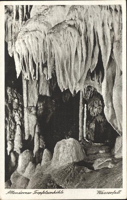 Hoehlen Caves Grottes Wasserfall Attendorn Tropfsteinhöhle