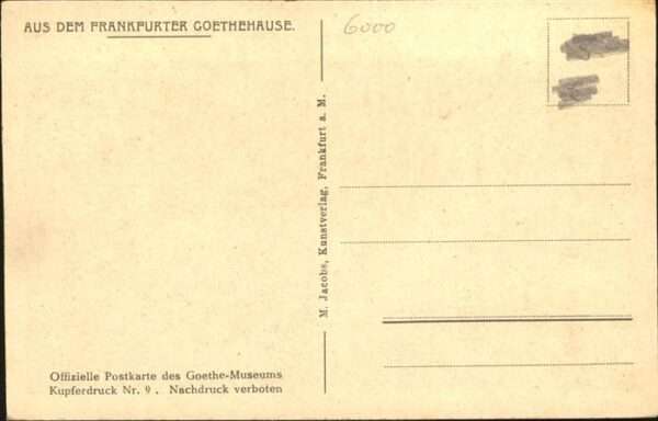 Goethe Johann Wolfgang von Museum Gemäldekabinett Frankfurt – Bild 2