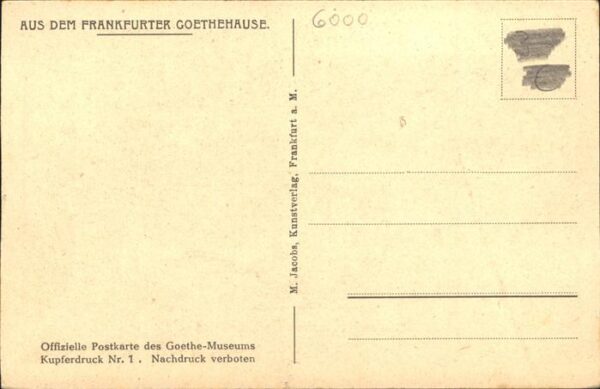 Goethe Johann Wolfgang von Hausflur Museum Frankfurt – Bild 2