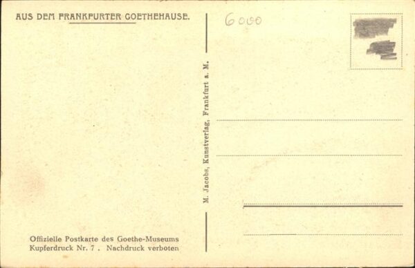 Goethe Johann Wolfgang von Staatszimmer Museum Frankfurt – Bild 2