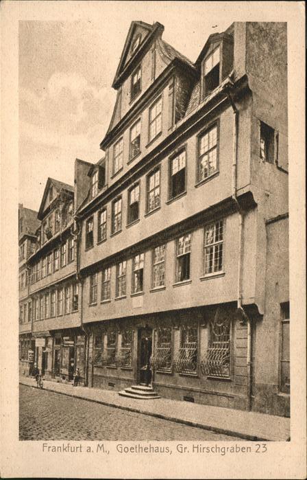 Goethe Johann Wolfgang von Haus Frankfurt am Main Hirschgraben 23