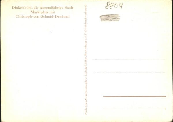 Kuenstlerkarte L. Mößler Dinkelsbühl Marktplatz Christ – Bild 2