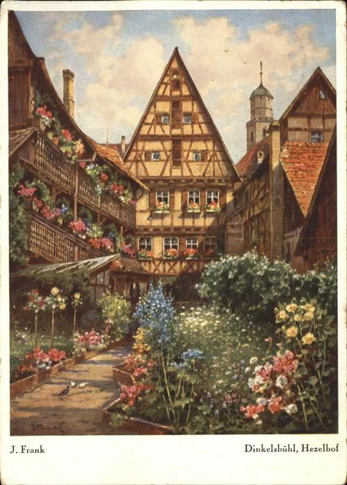 Kuenstlerkarte Nr. 1429 J. Frank Dinkelsbühl Hezelhof