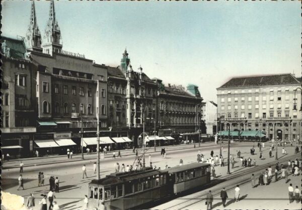 Strassenbahn Zagreb Trg Republike Kroatien