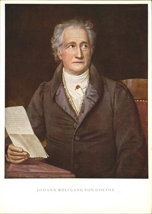 Goethe Johann Wolfgang von Künstlerkarte J.K. Stieler Nr. 2934
