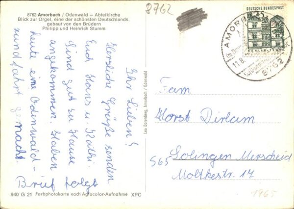 Kirchenorgel Amorbach Odenwald Abteikirche – Bild 2