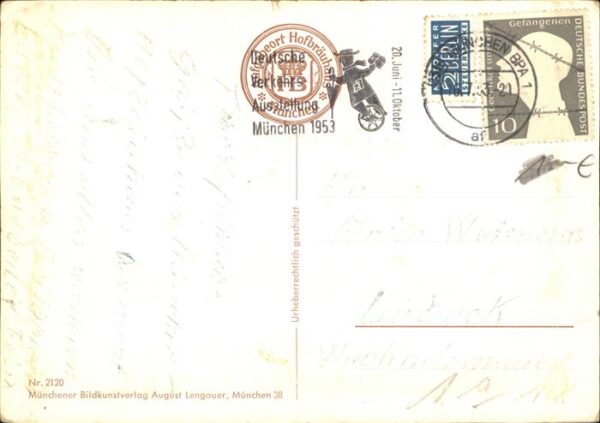 Kuenstlerkarte Nr. 2120 Bier August Lengauer Verlag Mü – Bild 2