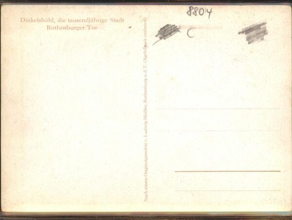 Kuenstlerkarte Ludwig Mößler Dinkelsbühl Rothenburger – Bild 2