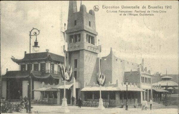 Exposition Universelle Bruxelles 1910 Colonies Francaises Pavillons Indo-Chin