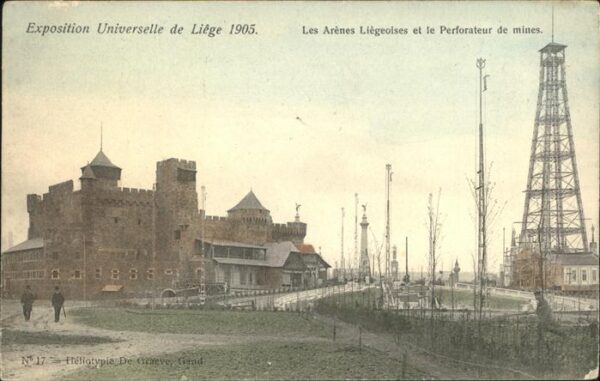 Exposition Universelle Liege 1905 Arenes Liegeoises Perforateur de mines