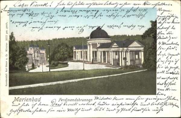 Verlag Braun Nr. 3072 Marienbad Ferdinandsbrunnen