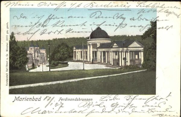 Verlag Braun Nr. 3072 Marienbad Ferdinandsbrunnen