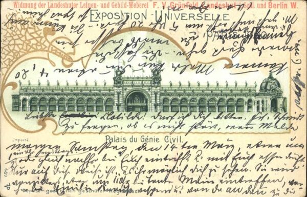 Exposition Universelle Paris 1900 Palais du Genie Civil