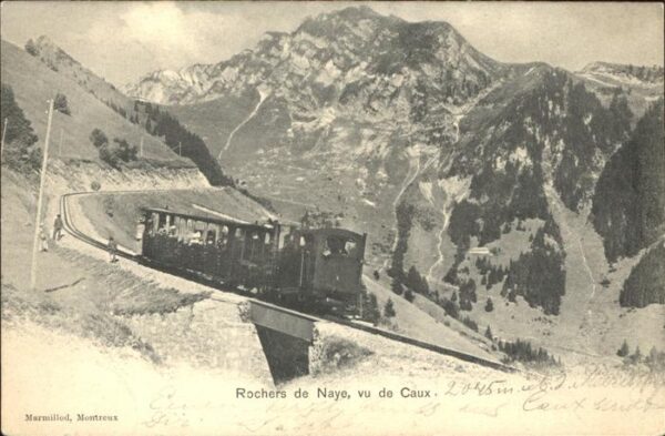 Bergbahn Rochers de Naye vu de Caux