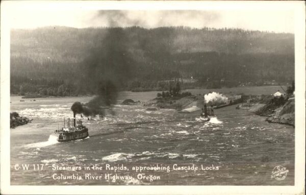 Dampfer Seitenrad Rapids Cascade Locks Columbia River Hig