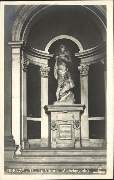 Skulpturen La Vittoria Michelangiolo Firenze