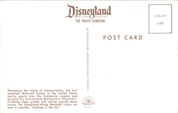 Eisenbahn Alweg Monorail train Disneyland – Bild 2